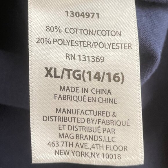 FILA Short Sleeve Crew Neck Cotton Poly Blend T Shirt Top Blue Wht Red Sz S NWOT - Picture 7 of 8